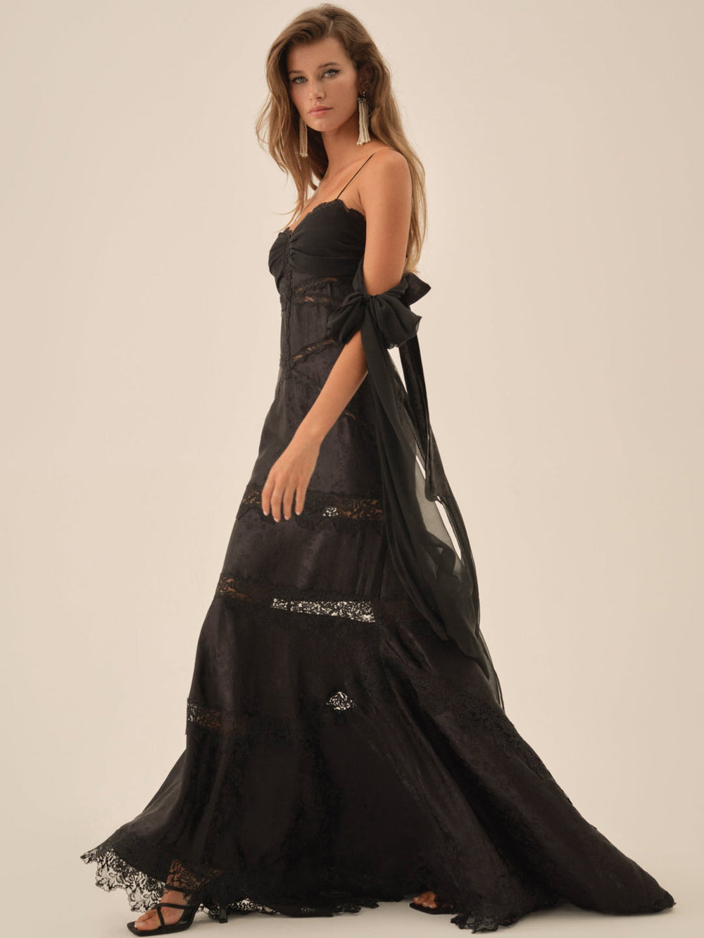 Rita Lace Gown Black