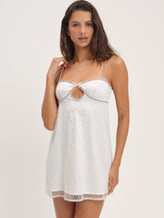 Glitter Slip Dress White