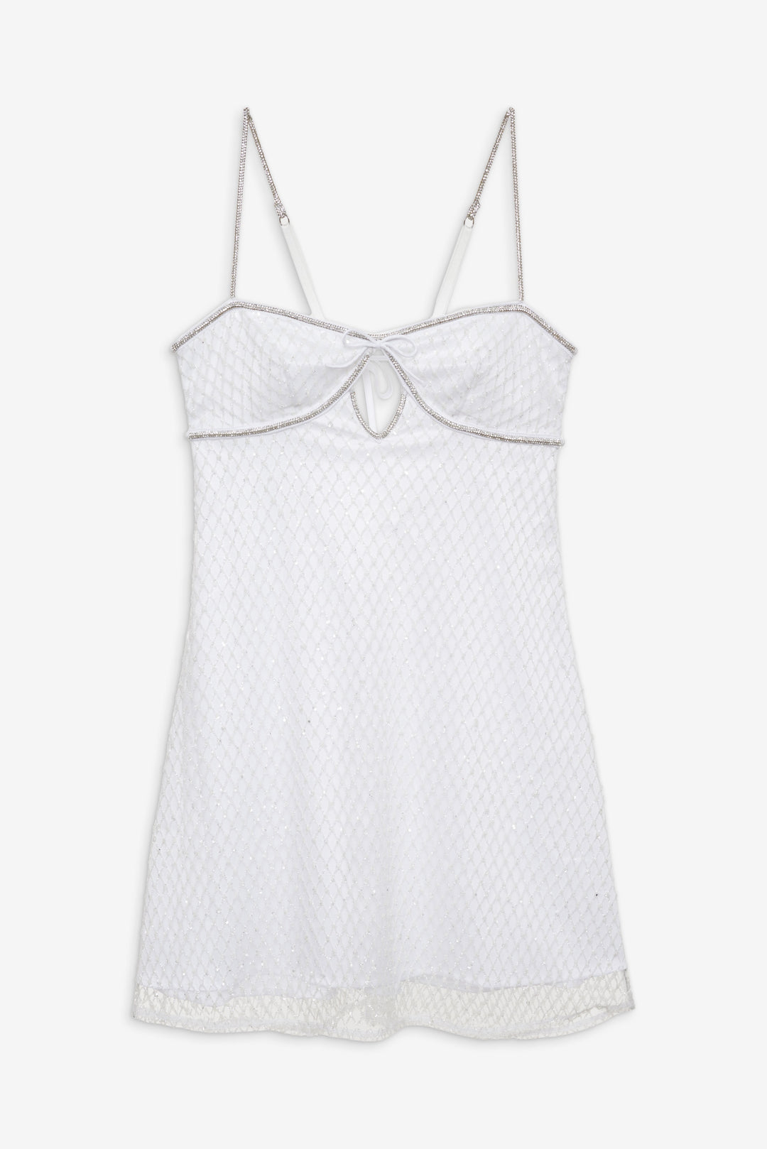 Glitter Slip Dress White