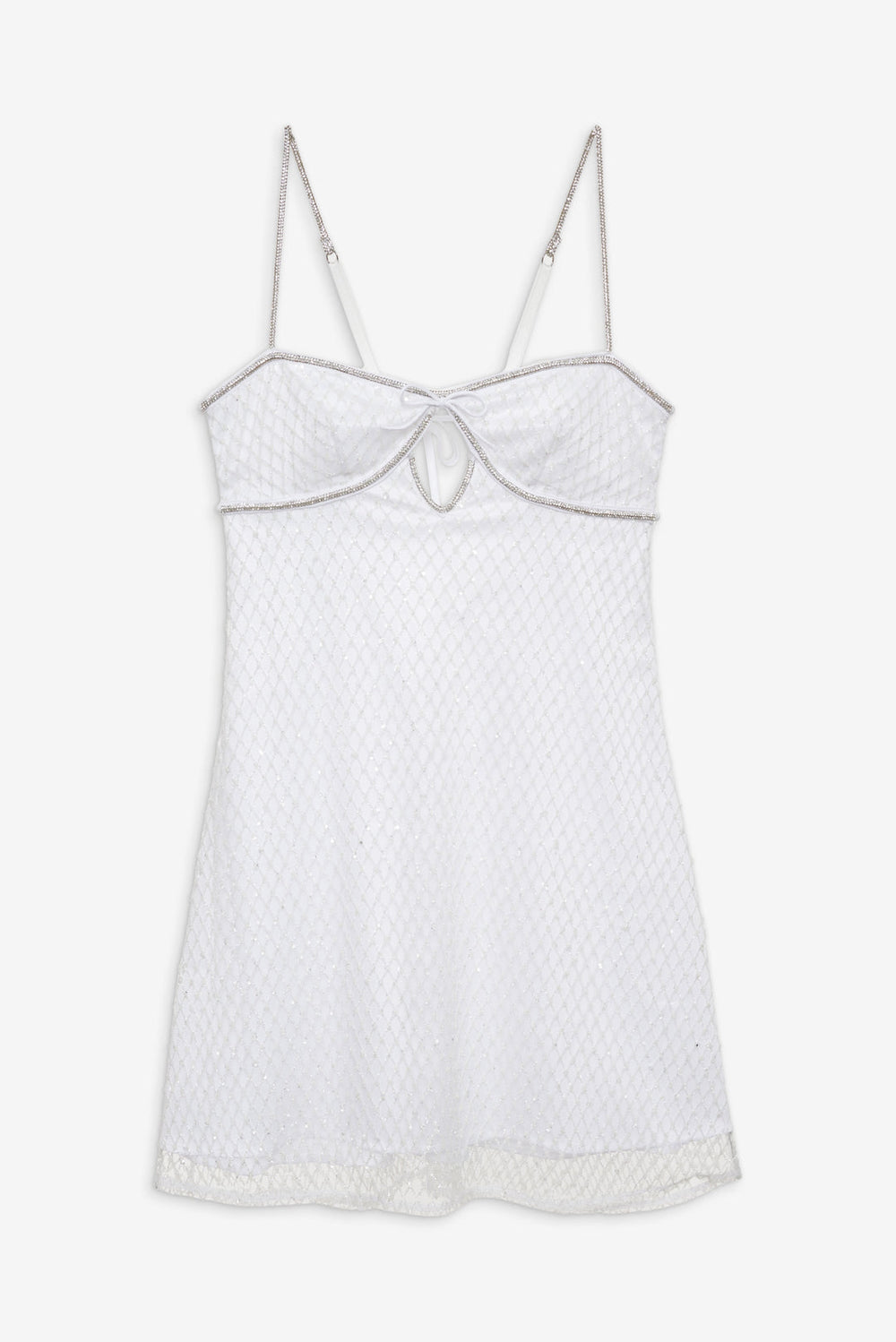 Glitter Slip Dress White