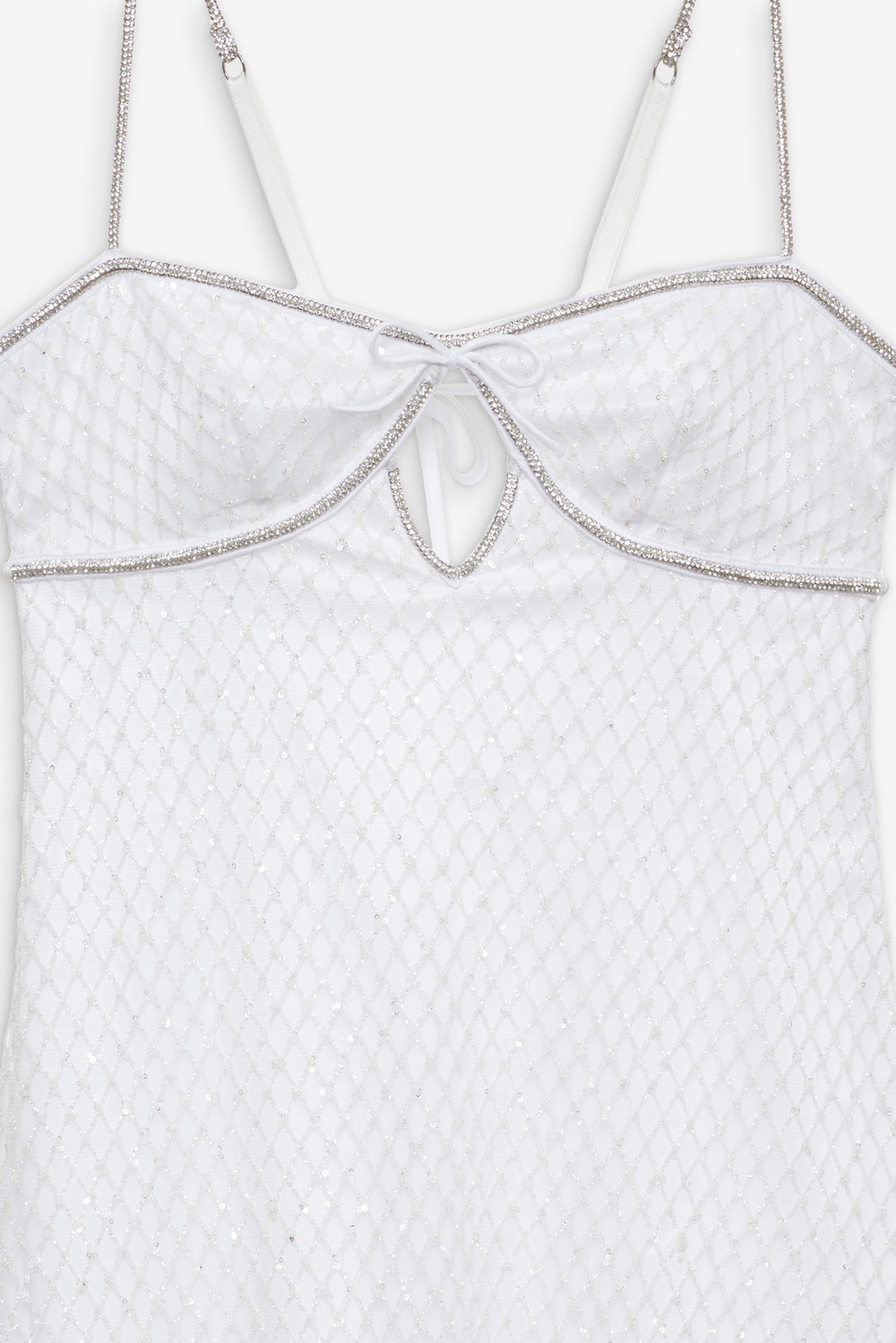 Glitter Slip Dress White