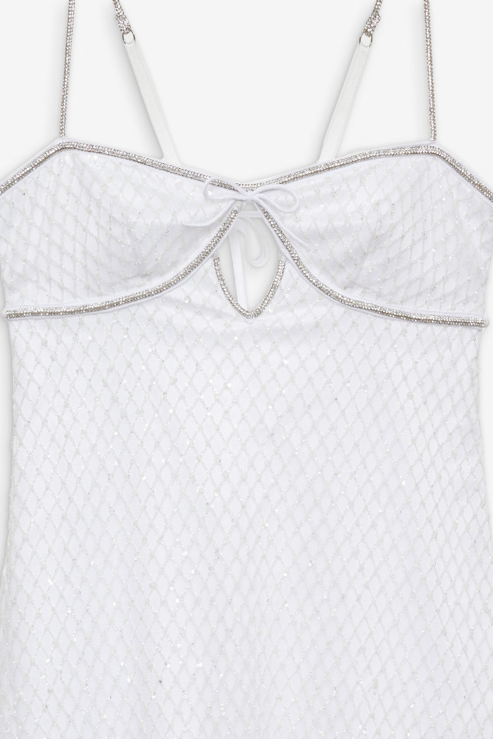 Glitter Slip Dress White