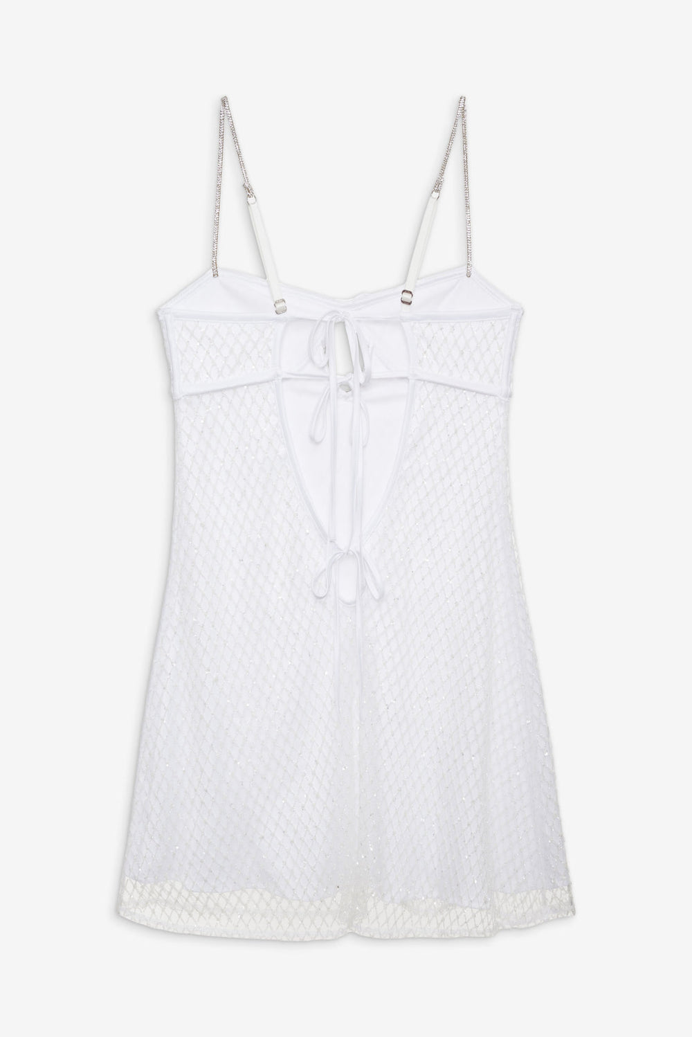 Glitter Slip Dress White