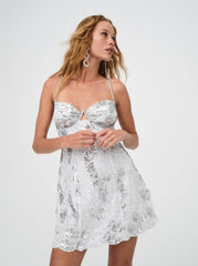 Opal Mini Dress Silver