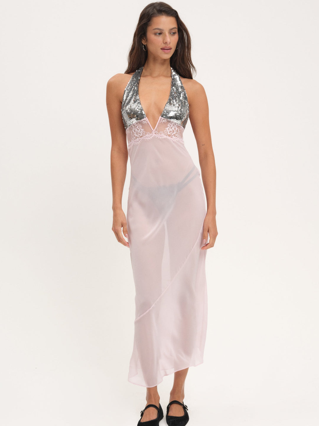 Maia Maxi Slip Dress Pink