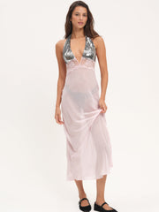 Maia Maxi Slip Dress Pink
