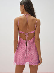 Dazzle Me Slip Dress Pink