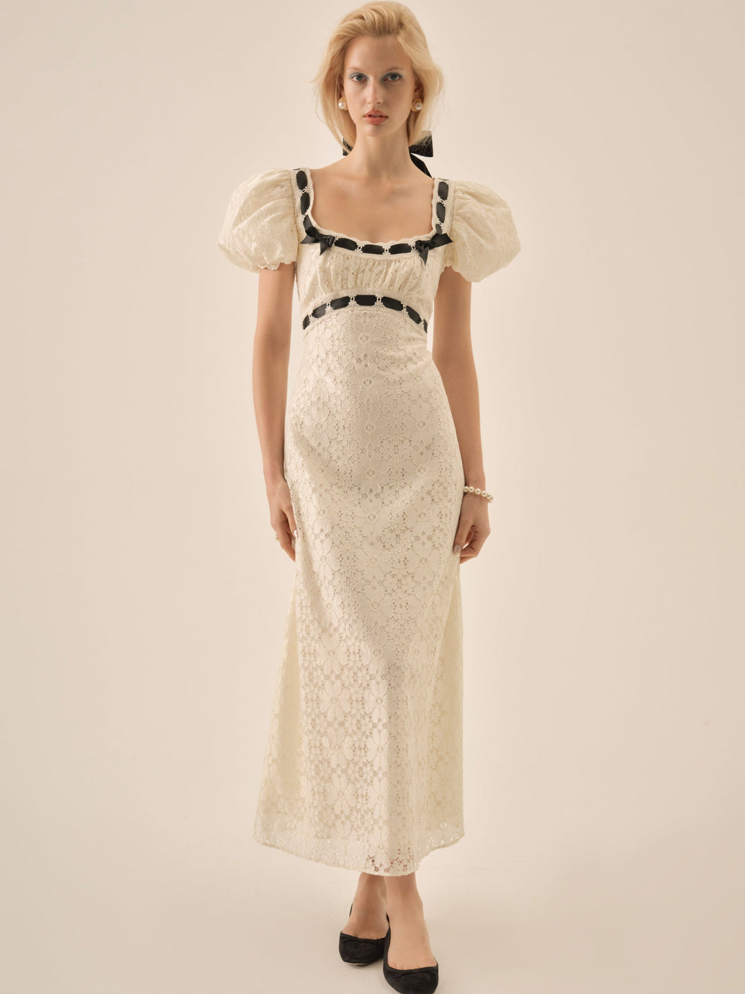 Creampuff Lace Maxi Dress Cream