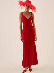 Huda Maxi Dress Red