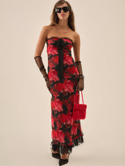 Dark Romance Maxi Dress Red