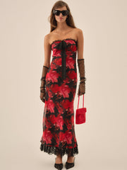 Dark Romance Maxi Dress Red