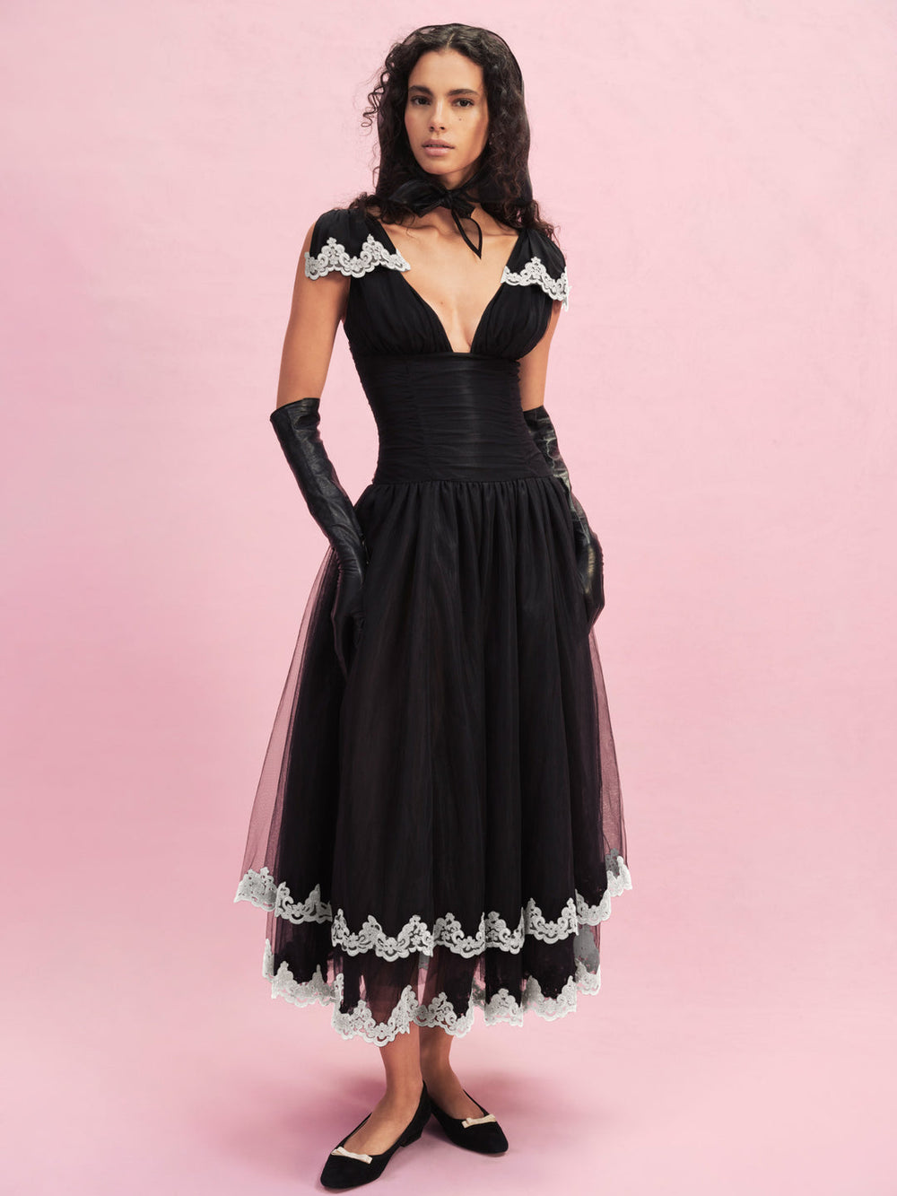 Nicole Midi Dress Black