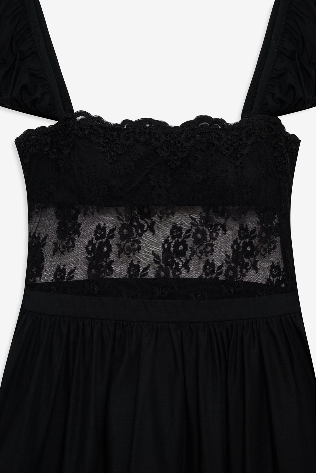 Liya Lace Midi Dress Black