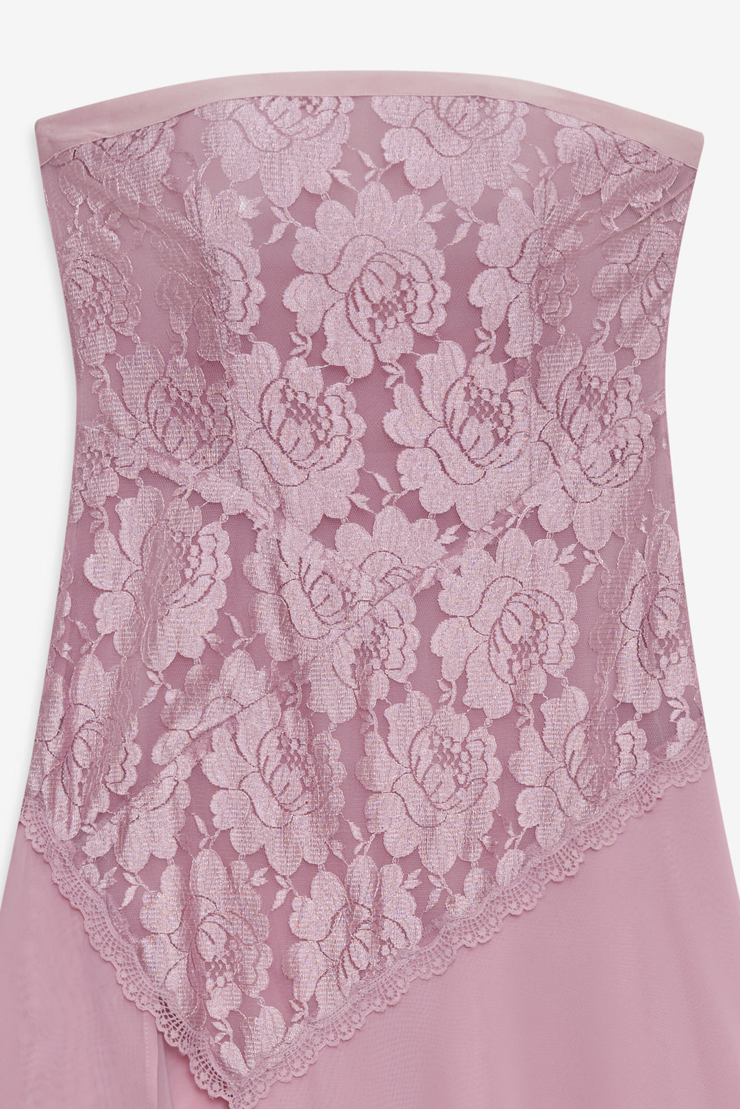 Claudia Rose Lace Strapless Midi Dress Mulberry