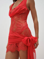 Sonja Slip Dress Red