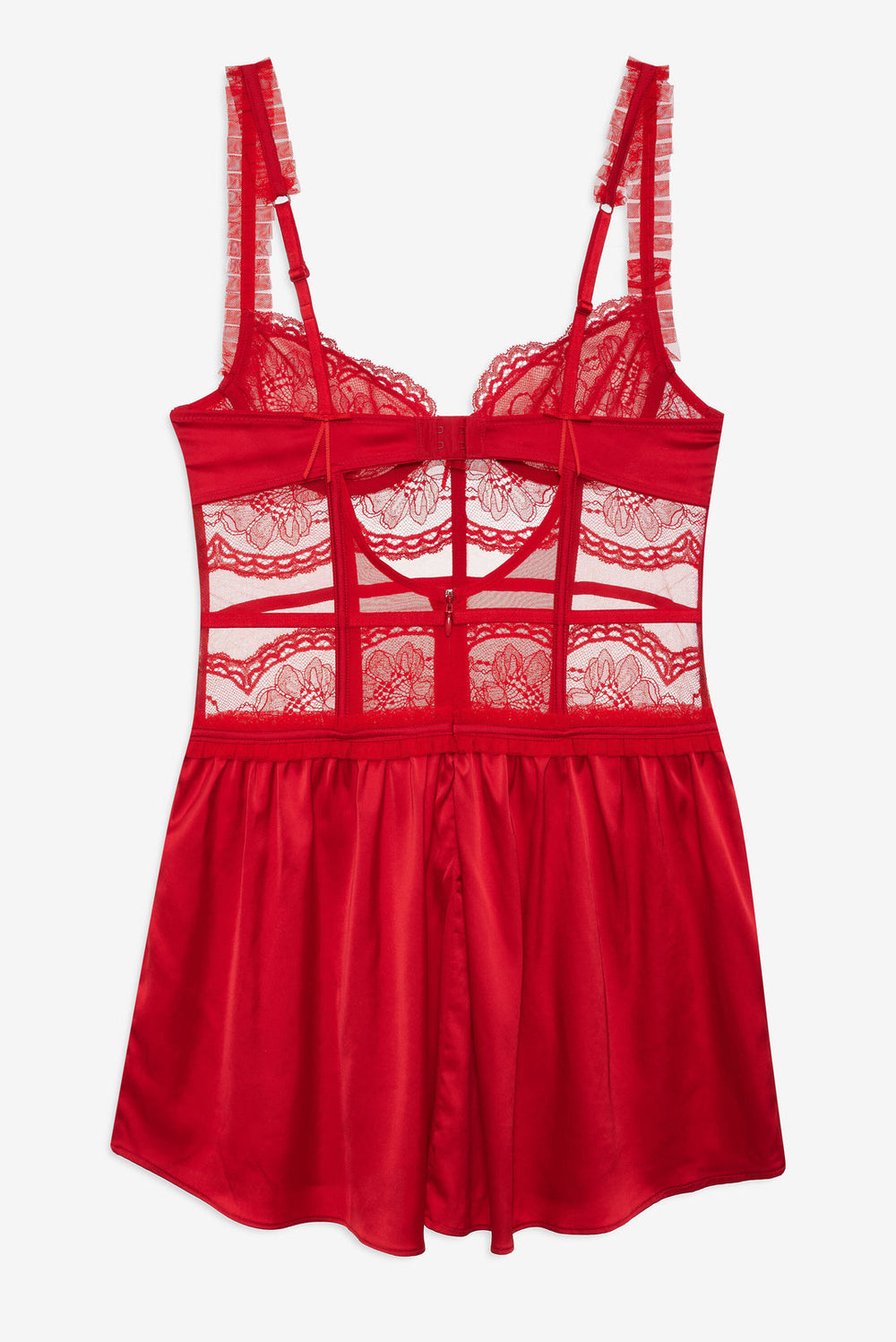 Fiona Lace Slip Dress Red