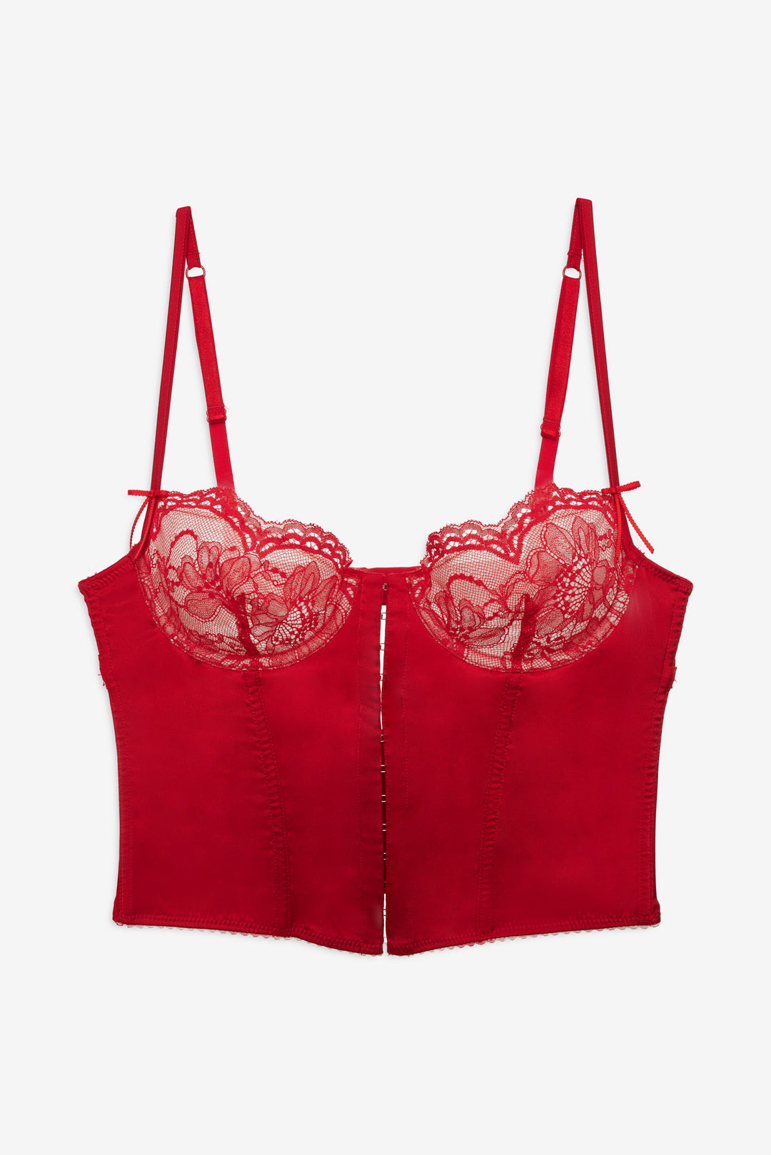Fiona Lace Bustier Red