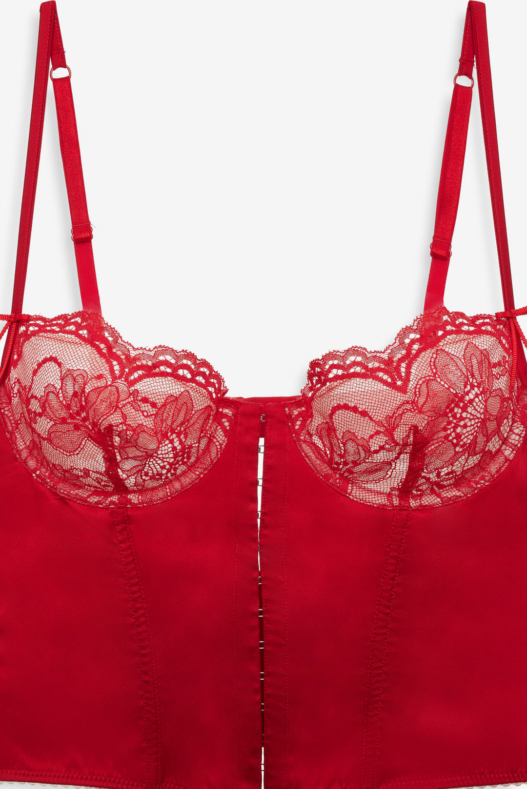 Fiona Lace Bustier Red