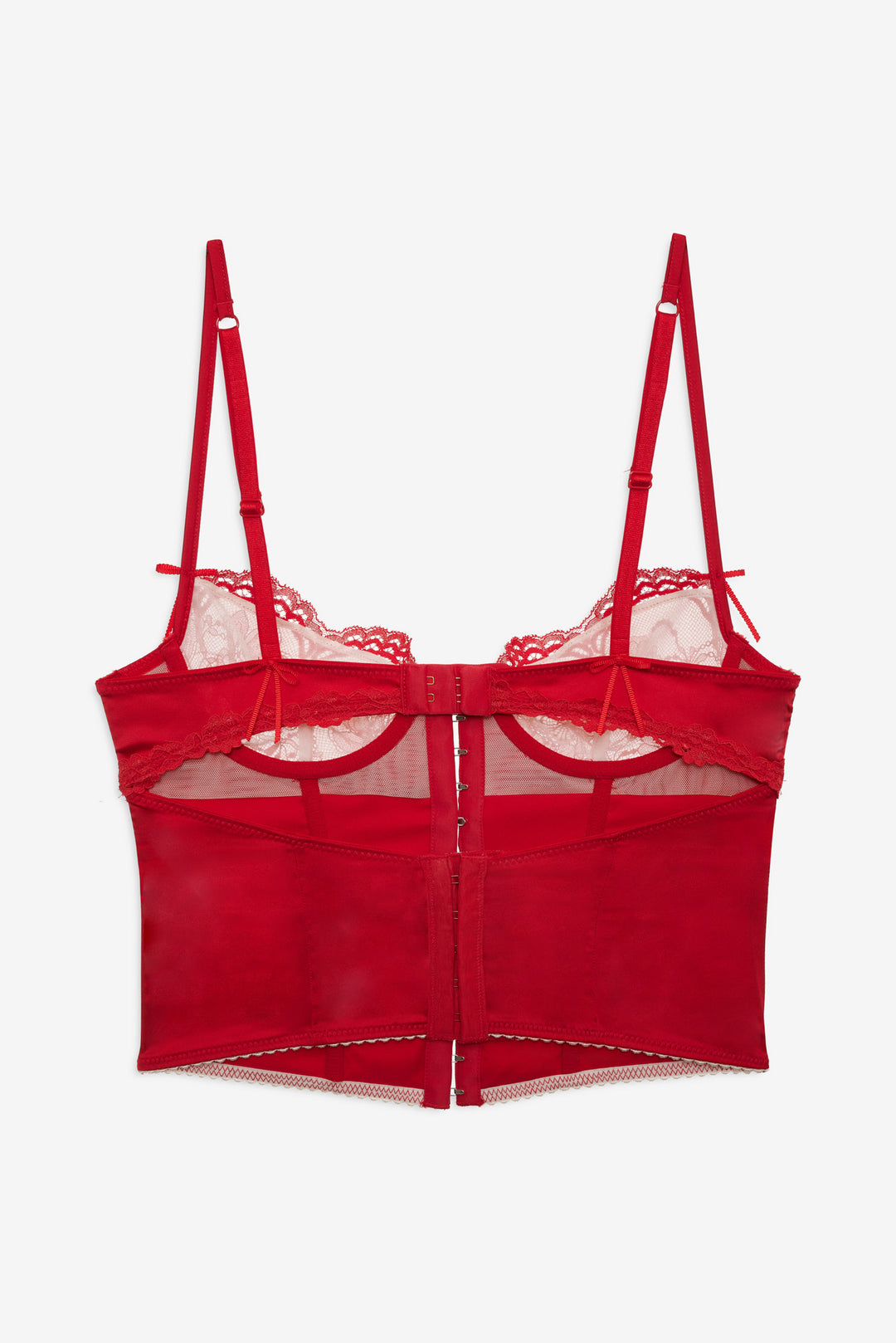 Fiona Lace Bustier Red