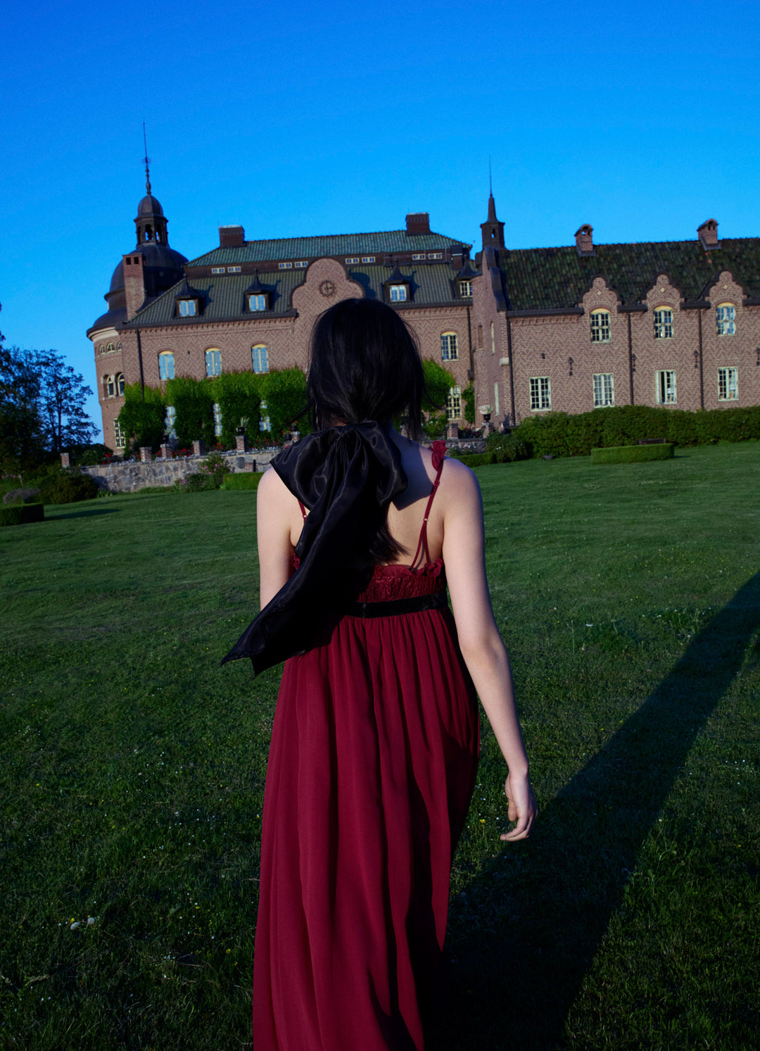 Claudine Chiffon Maxi Dress Oxblood