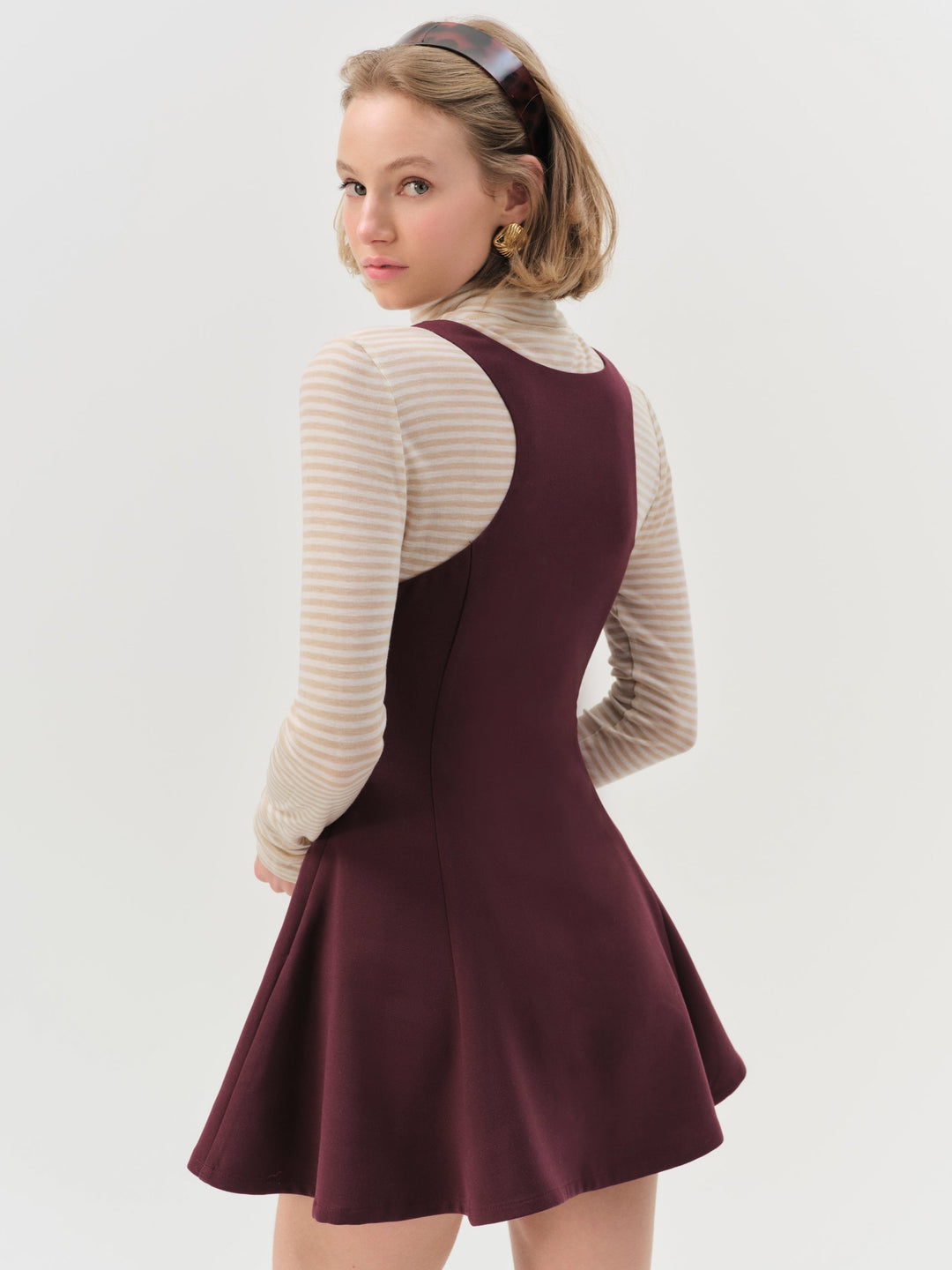 Selena Mini Dress Burgundy
