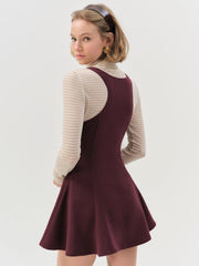 Selena Mini Dress Burgundy