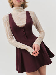 Selena Mini Dress Burgundy