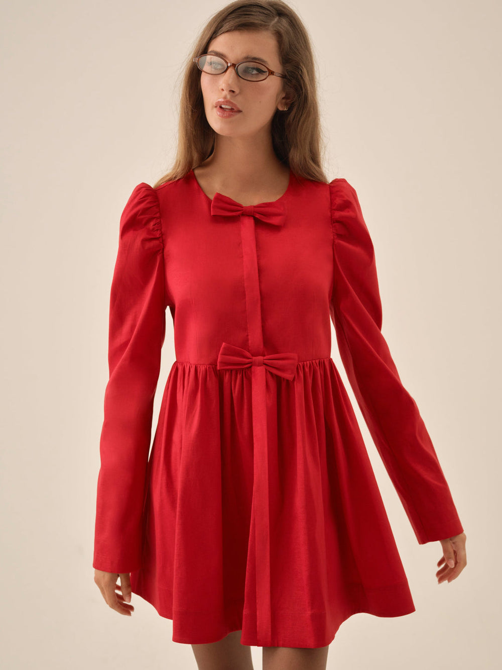Lucia A-Line Mini Dress Red