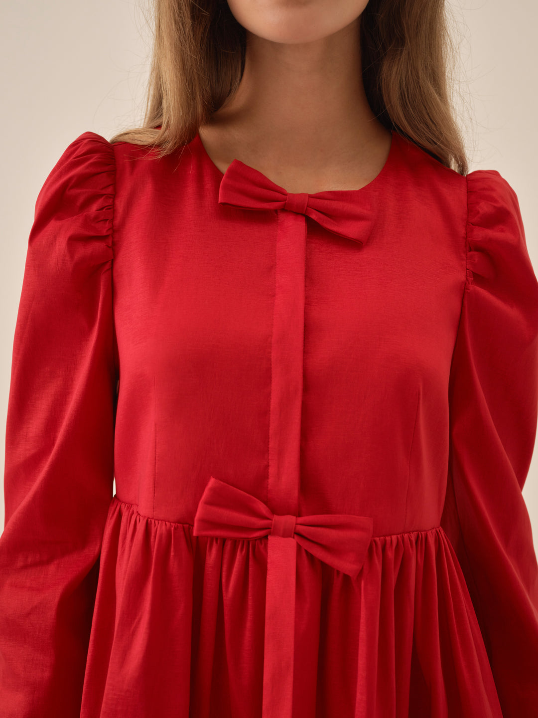 Lucia A-Line Mini Dress Red