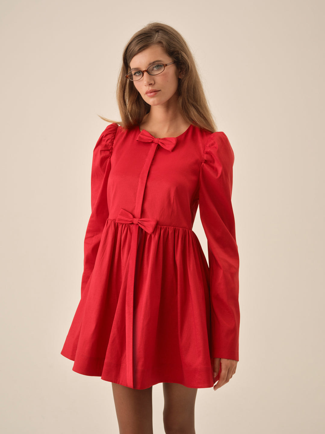 Lucia A-Line Mini Dress Red