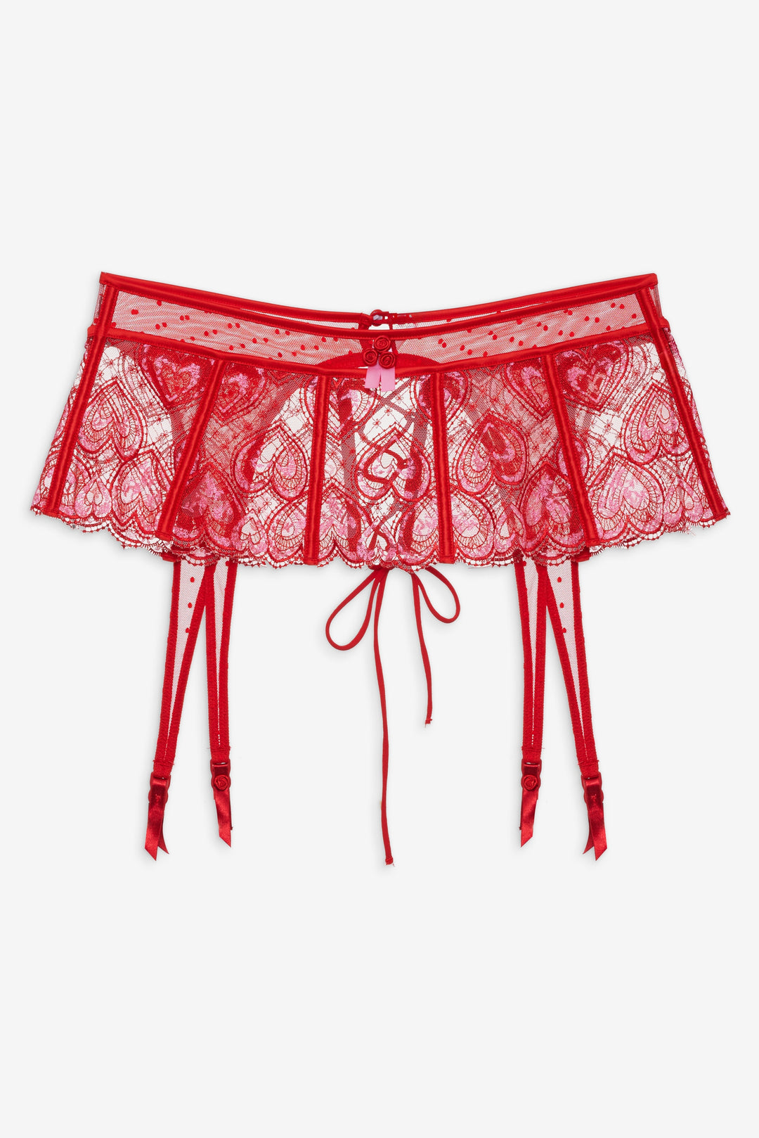Heartbeat Garter Belt Red
