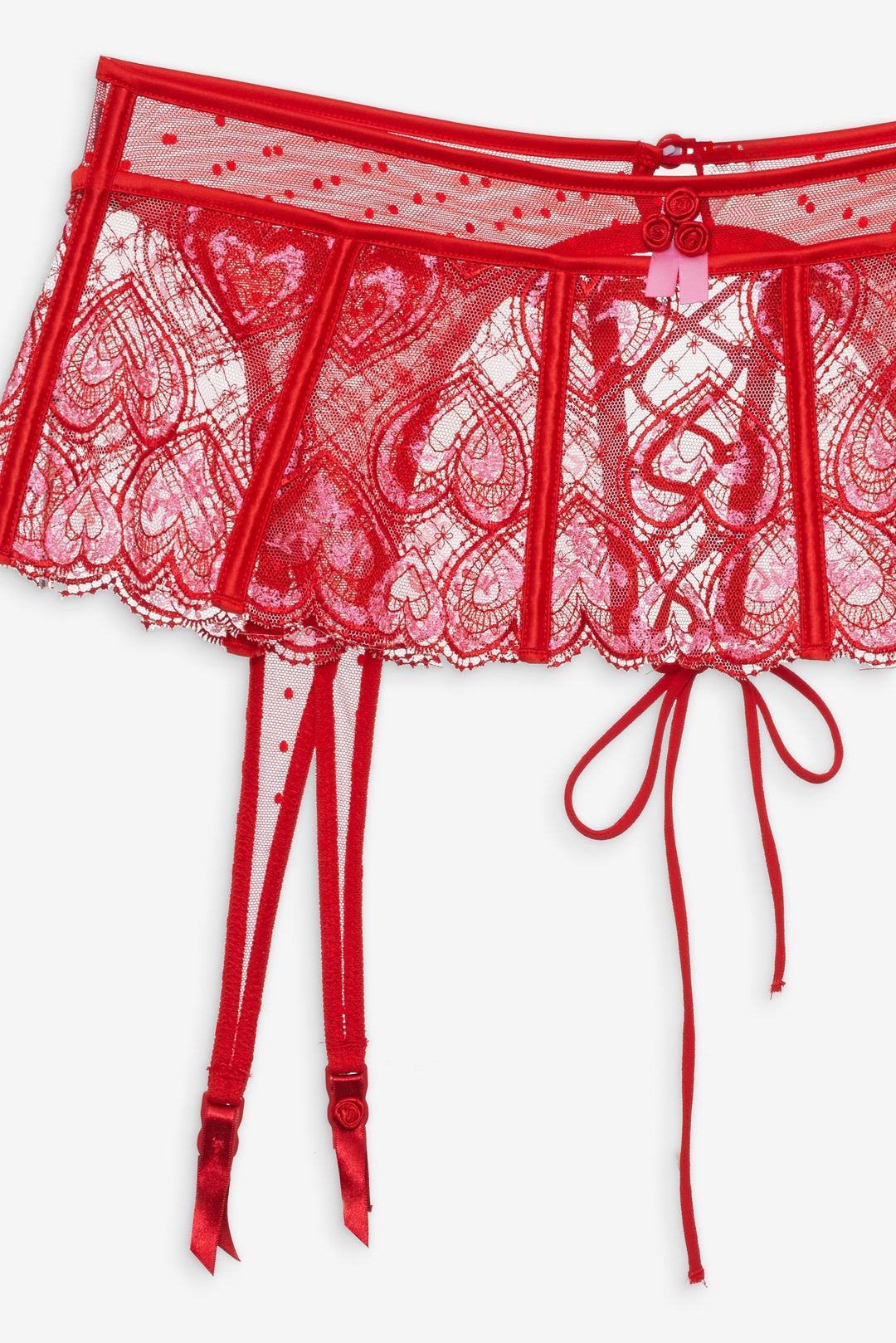 Heartbeat Garter Belt Red
