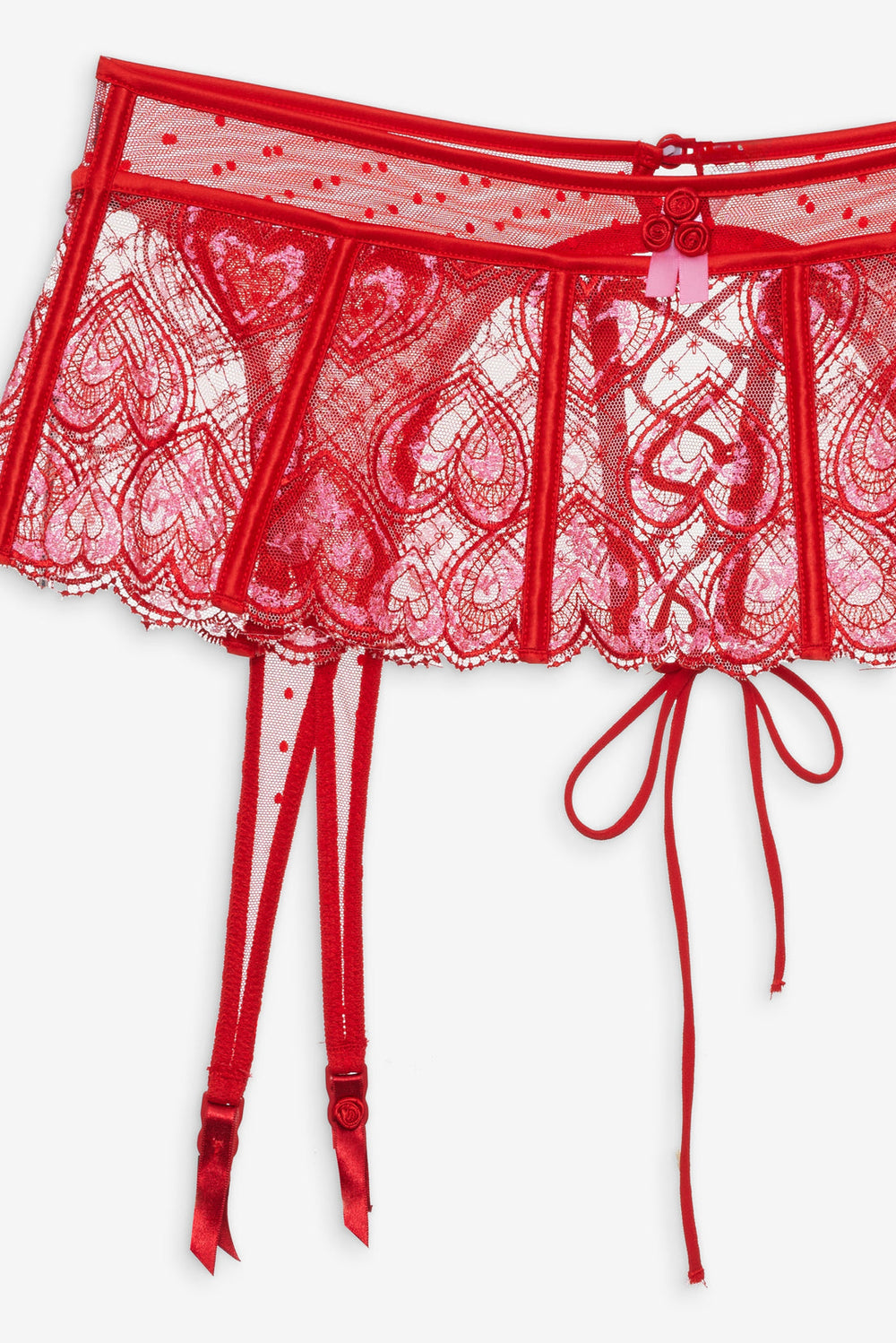 Heartbeat Garter Belt Red
