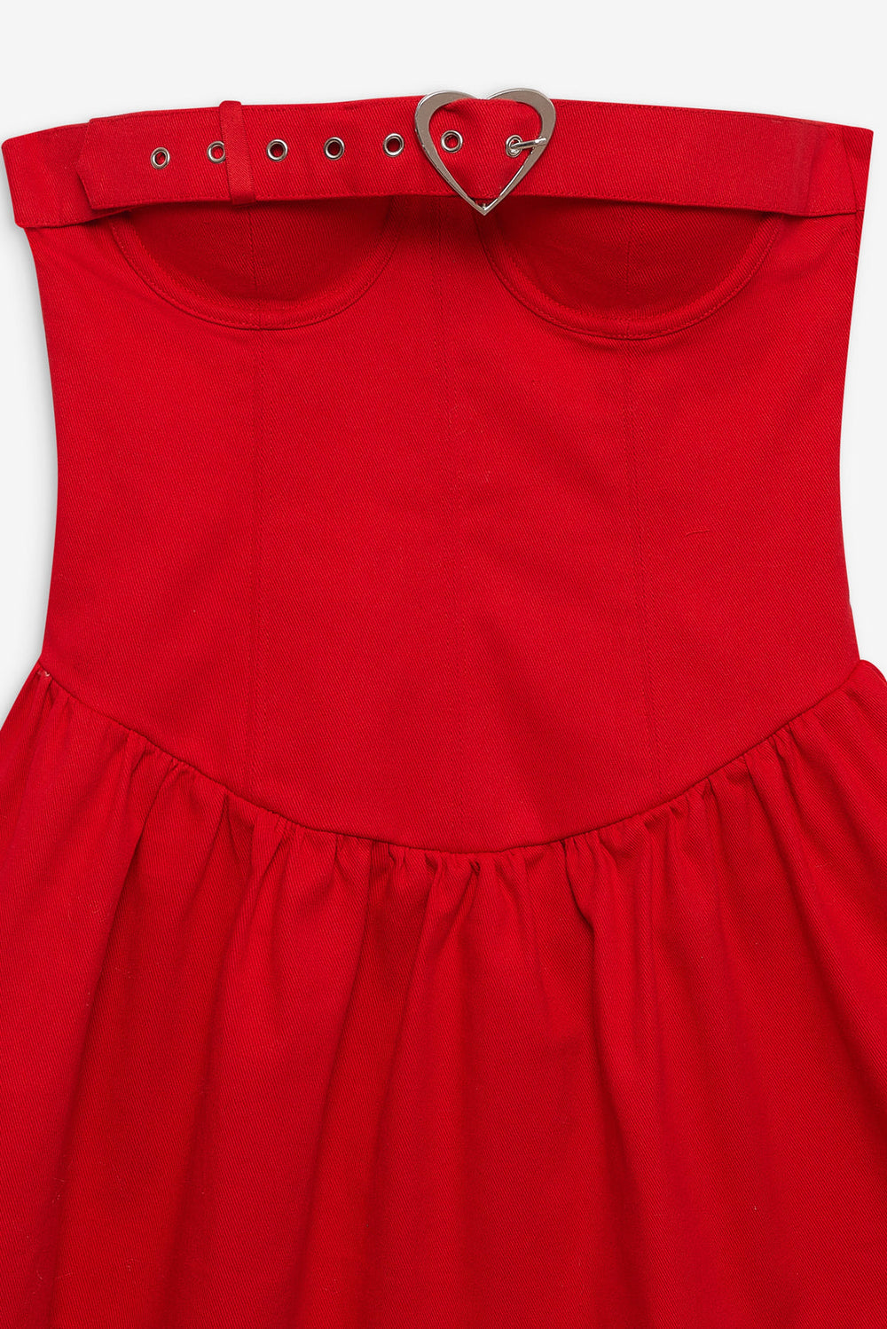 Lipstick Denim Mini Dress Red