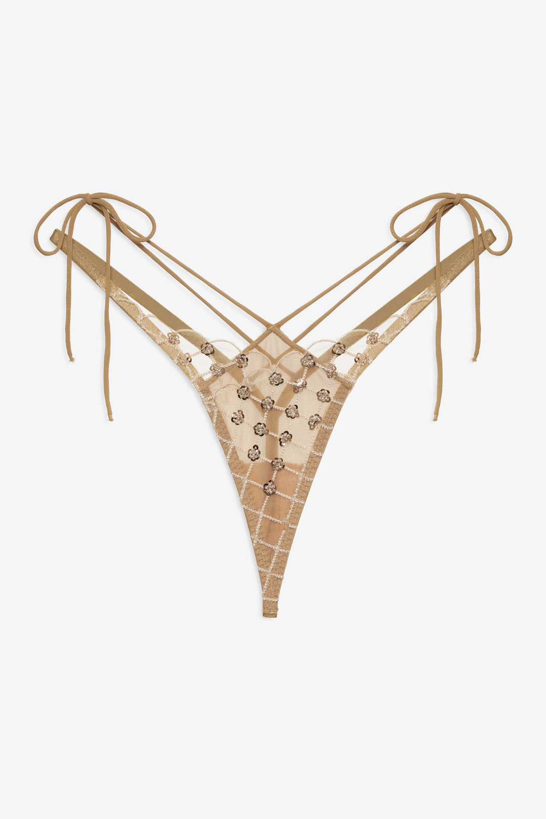 Dazzle Me Thong Panty Gold