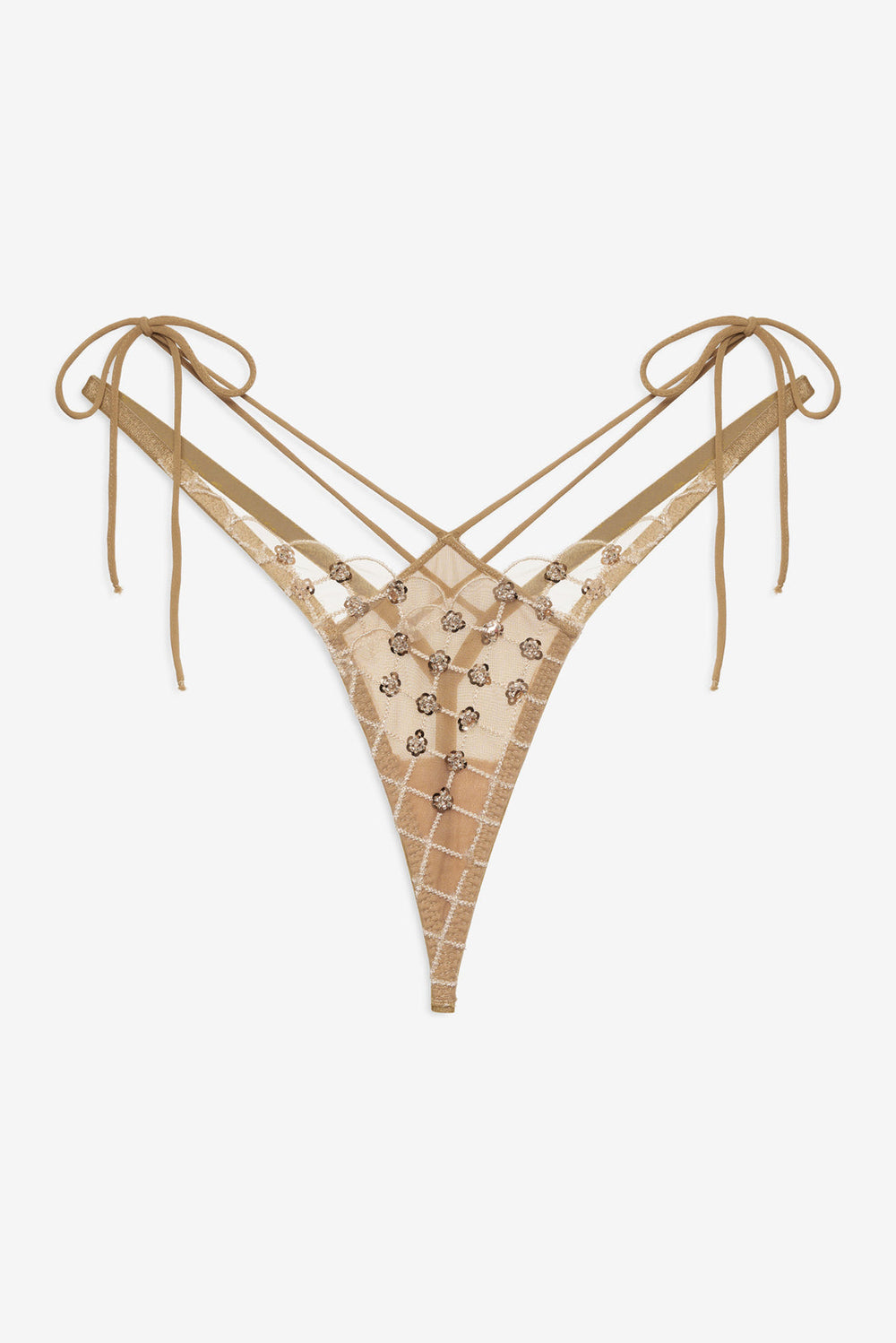 Dazzle Me Thong Panty Gold