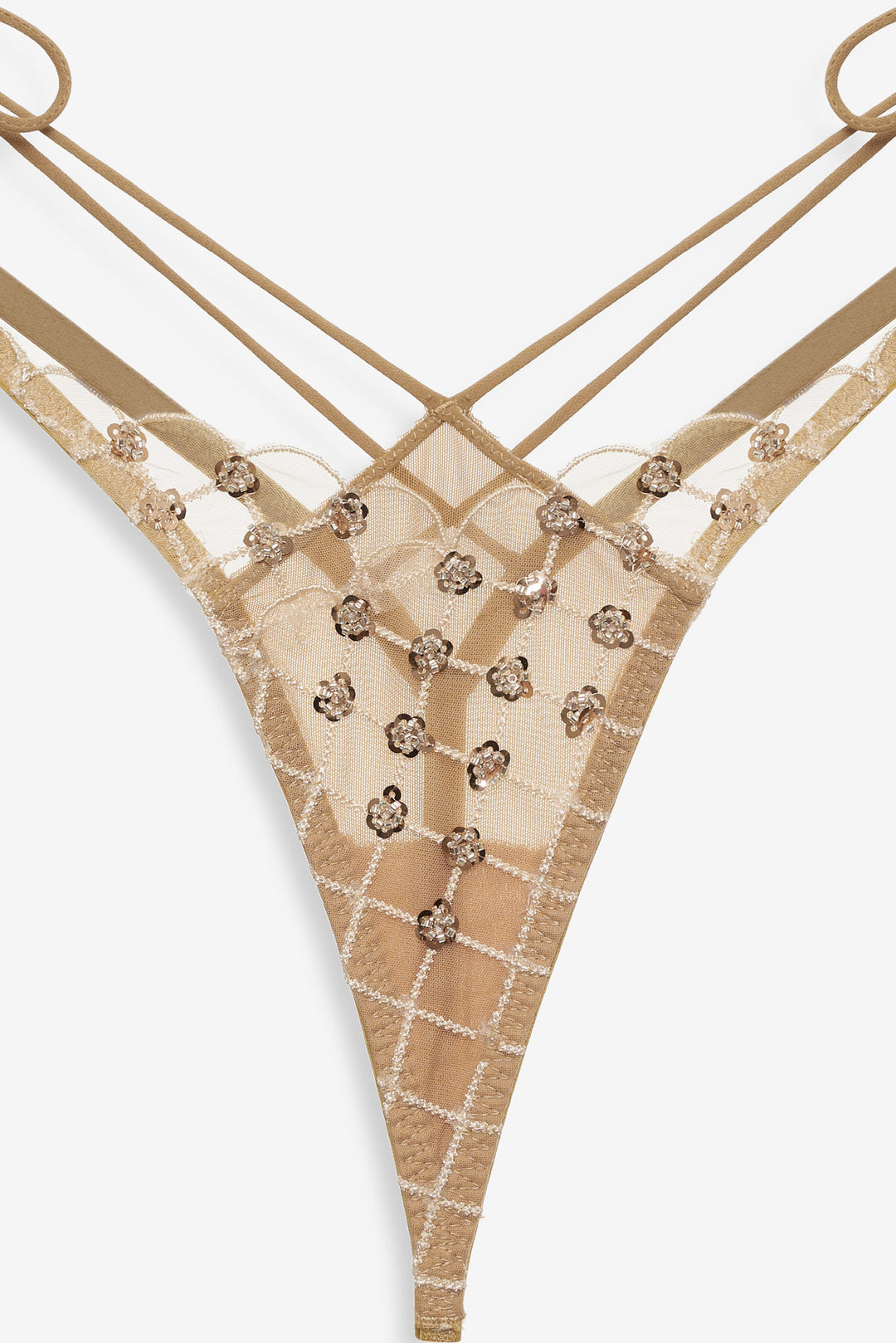Dazzle Me Thong Panty Gold