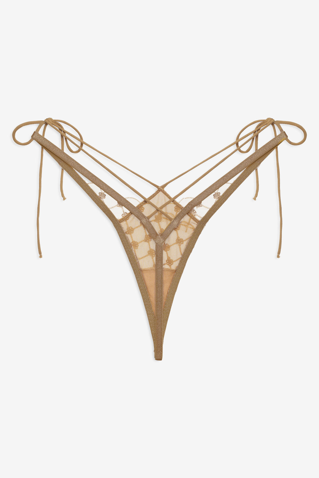 Dazzle Me Thong Panty Gold