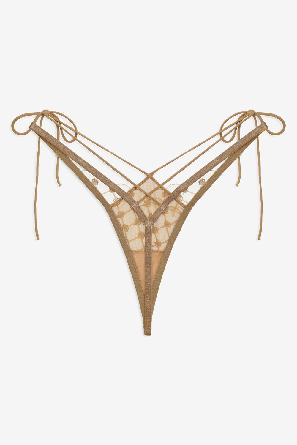 Dazzle Me Thong Panty Gold