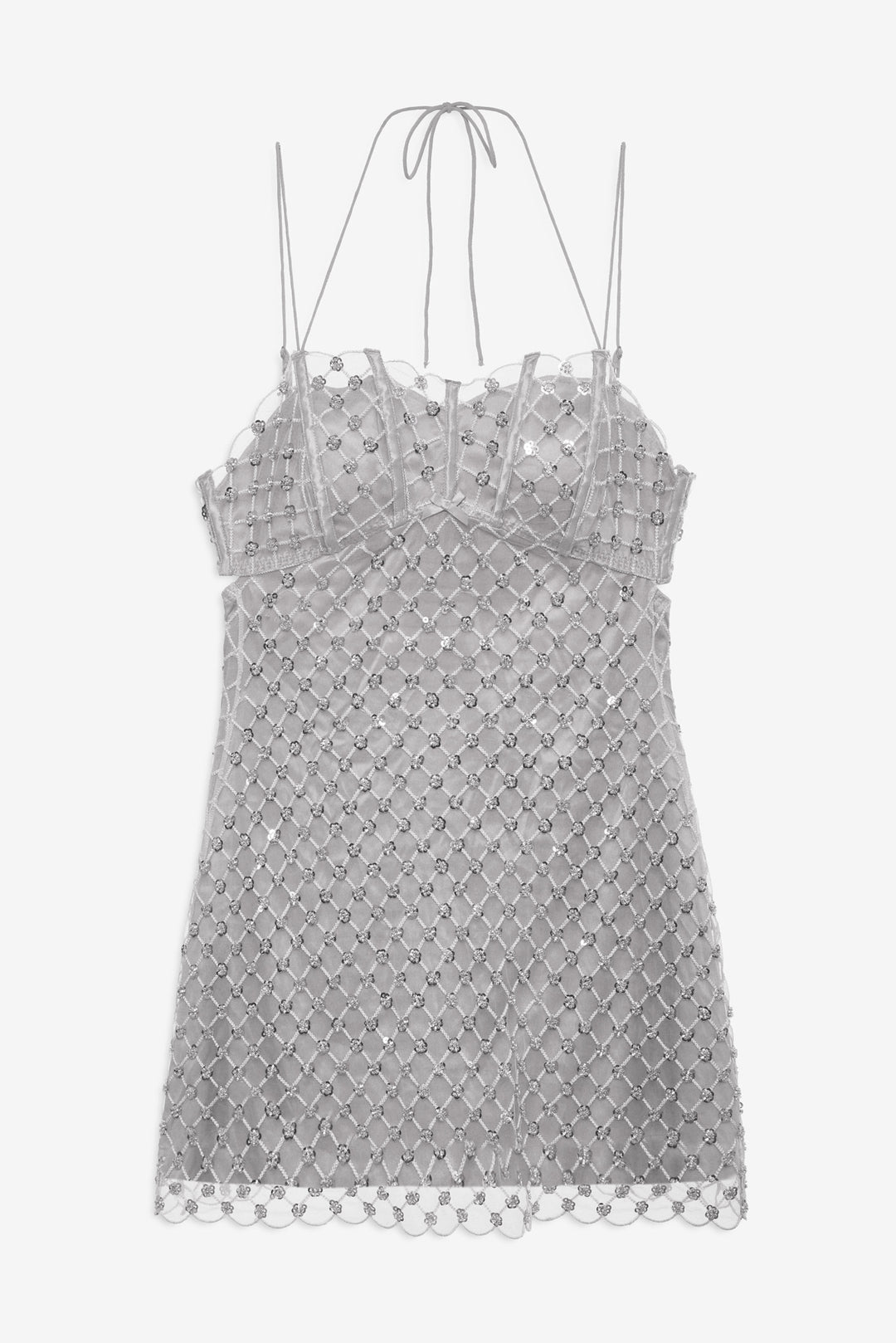 Dazzle Me Slip Dress Silver