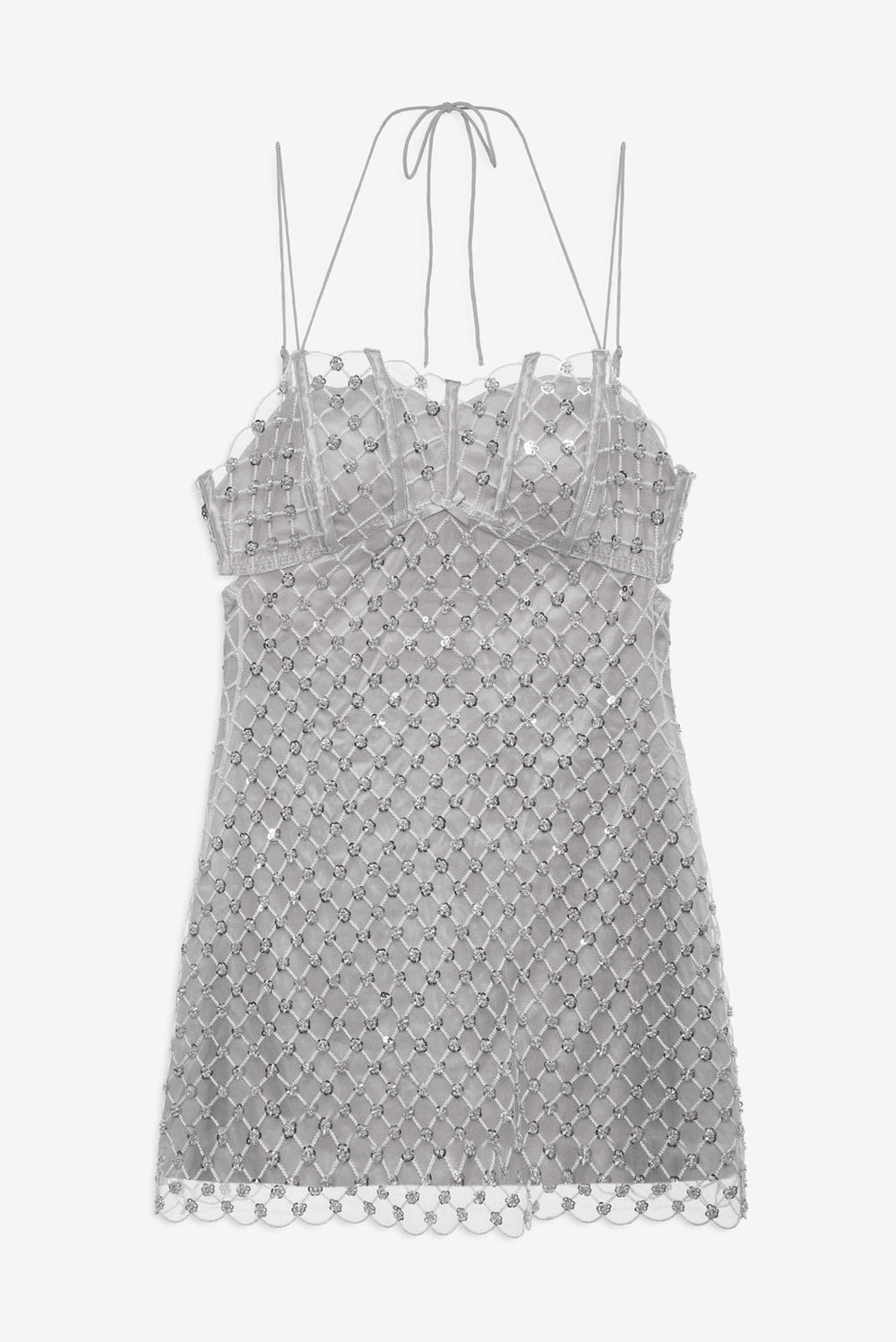 Dazzle Me Slip Dress Silver