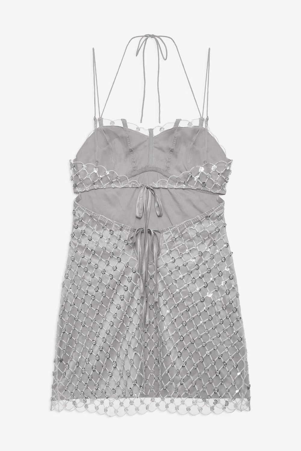 Dazzle Me Slip Dress Silver