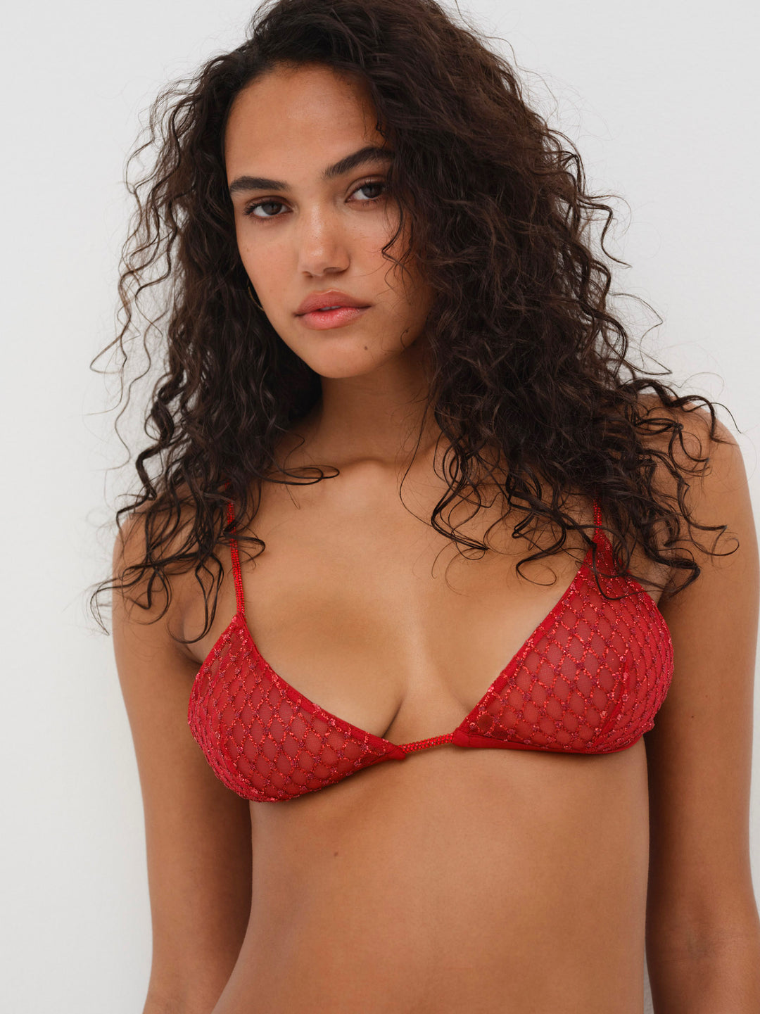 Glitter Bralette Red