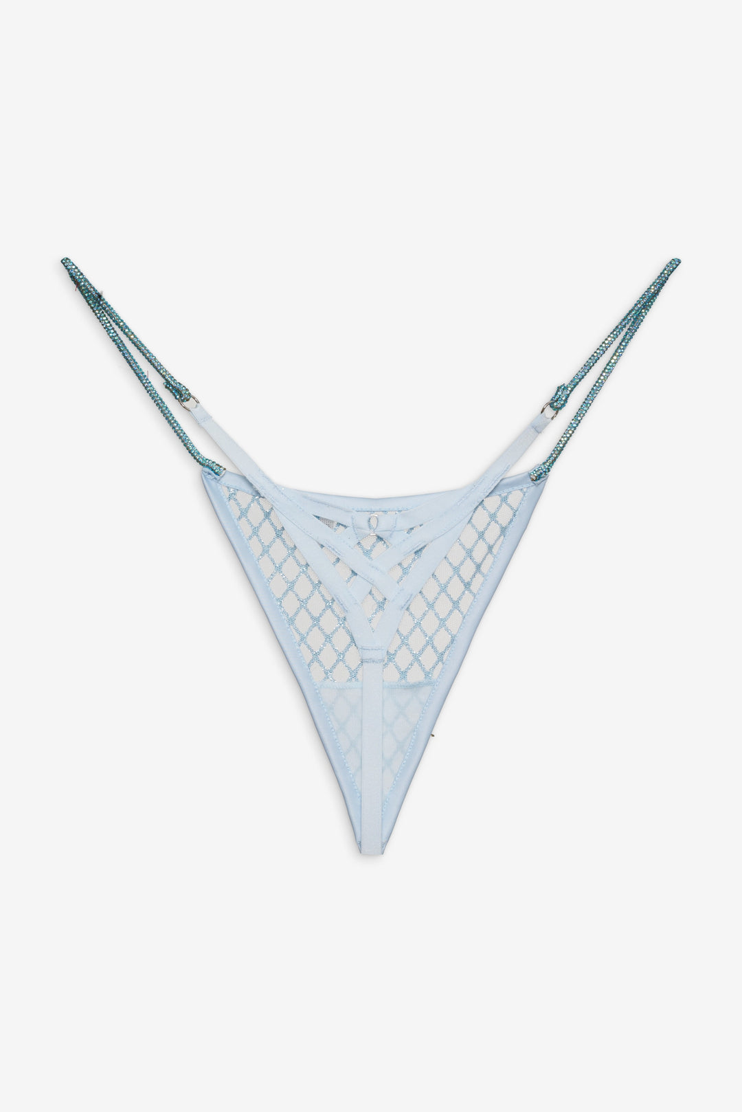 Glitter Thong Panty Blue