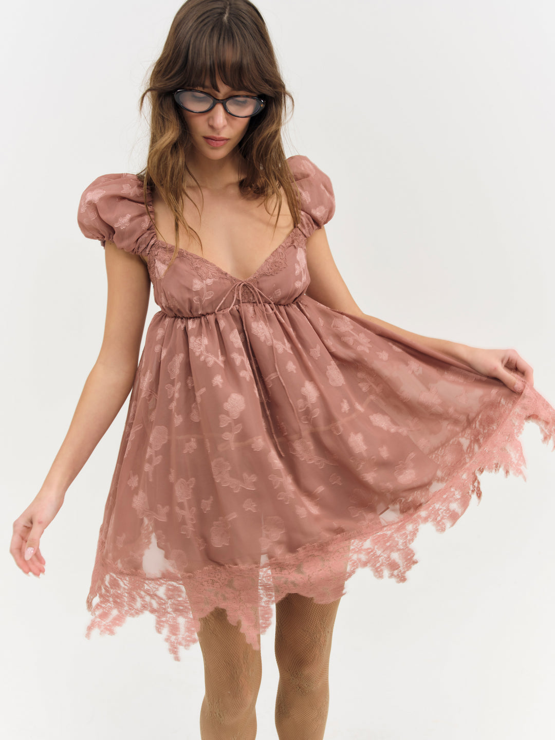 Olivia Mini Dress Mahogany