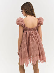 Olivia Mini Dress Mahogany
