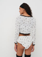 Fawn Cardigan White