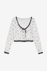 Fawn Cardigan White