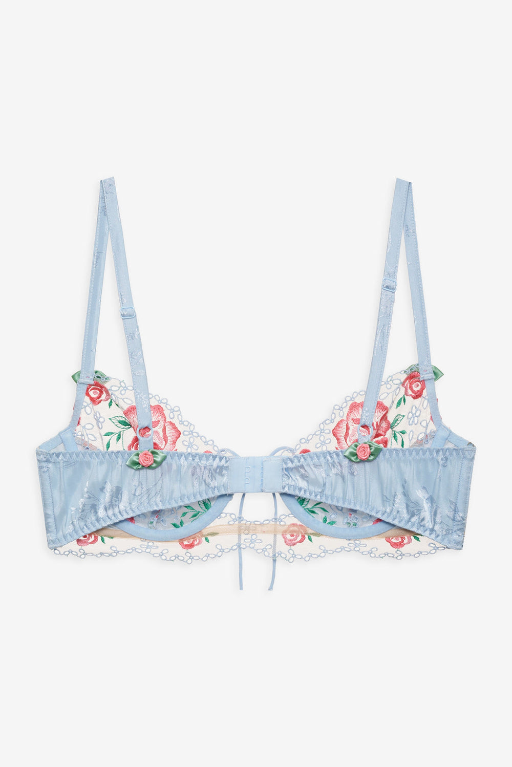 Vintage Rose Eyelet Bra Blue