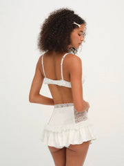 Lana Corset Skirt White